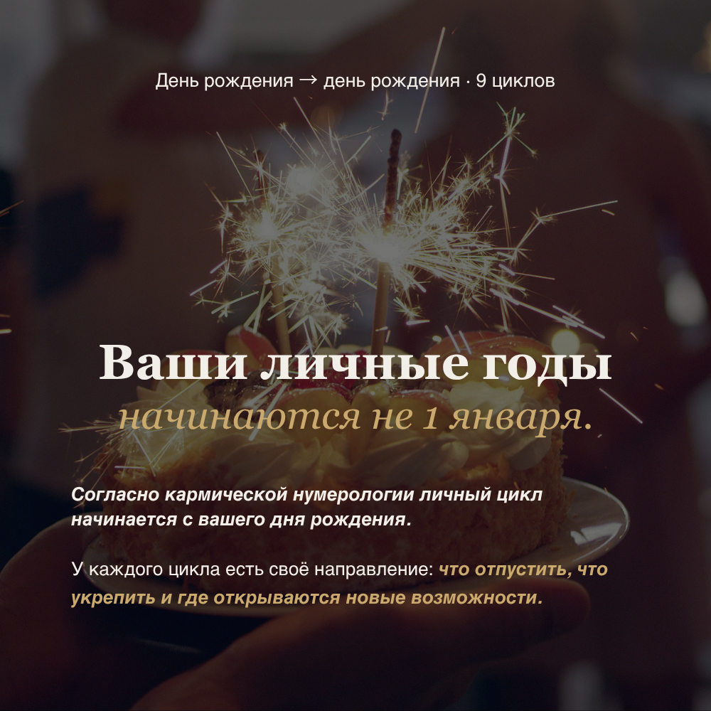 Личный нумерологический анализ годового цикла — Галина Катине